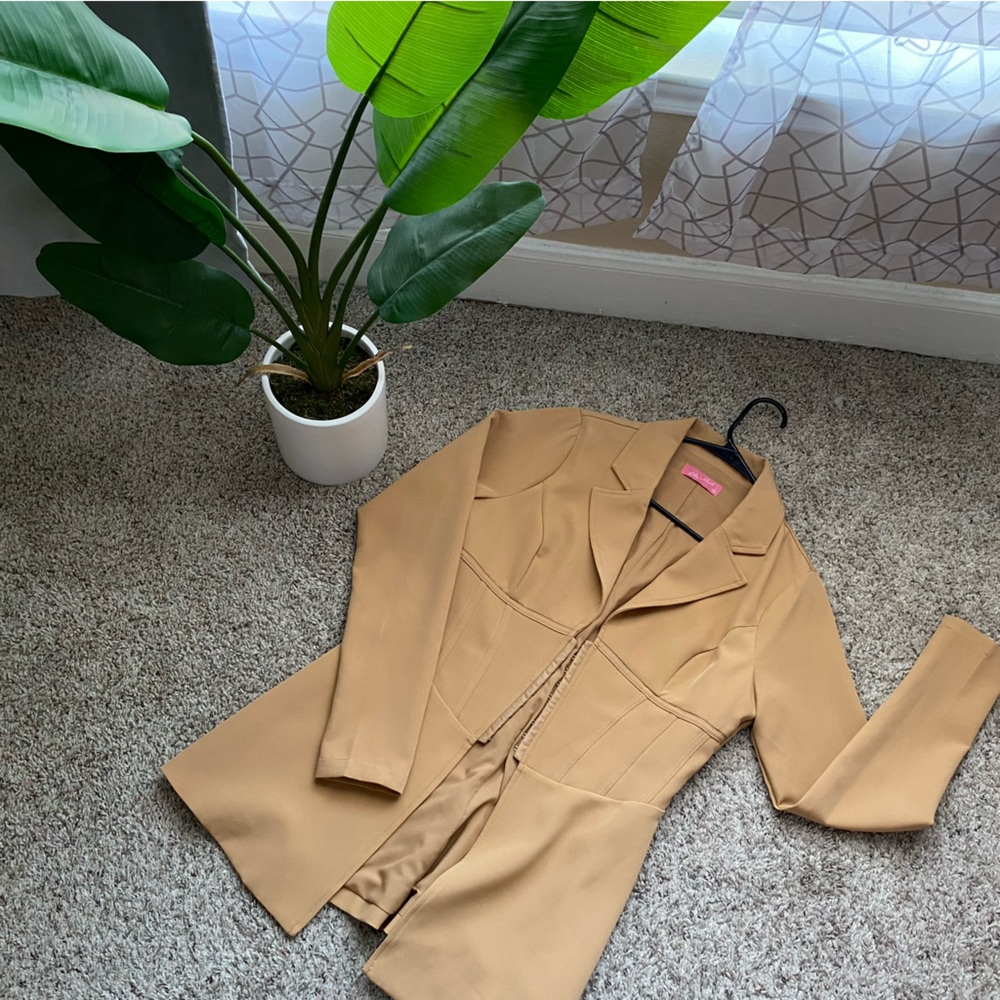 Tan Corset Blazer